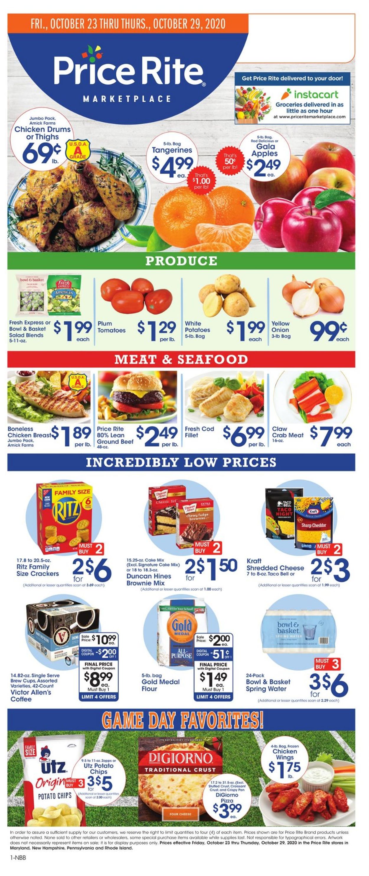 Price Rite Ad from 10/23/2020
