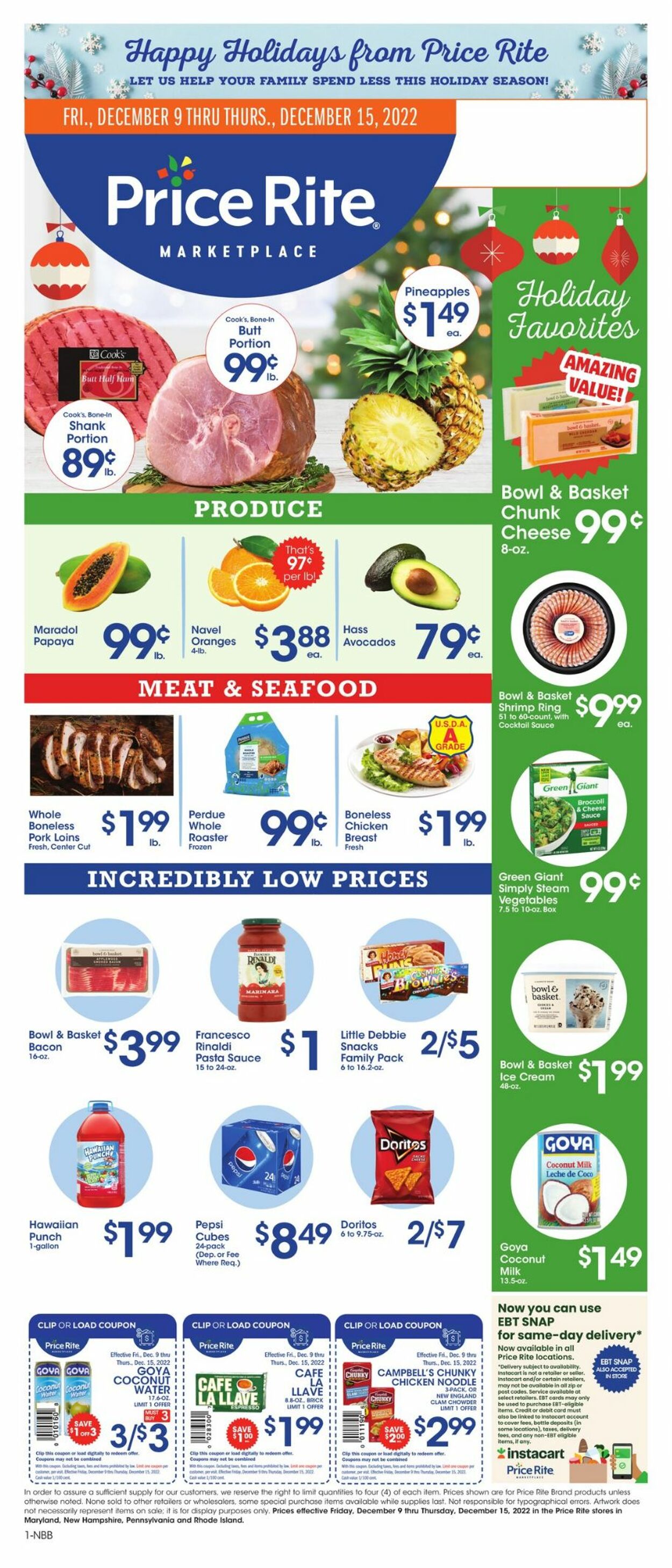 Price Rite Ad from 12/09/2022