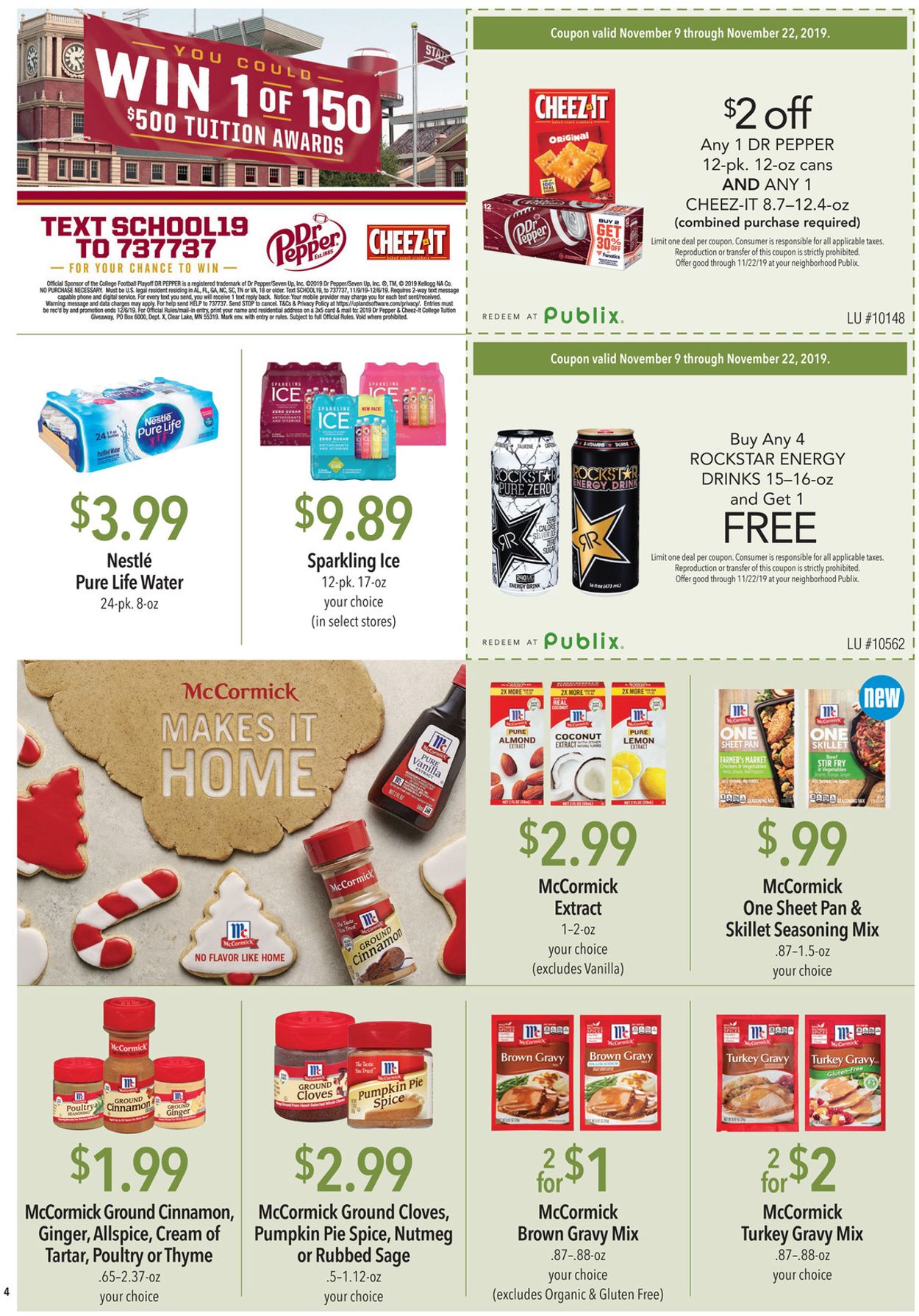 Publix Ad from 11/09/2019