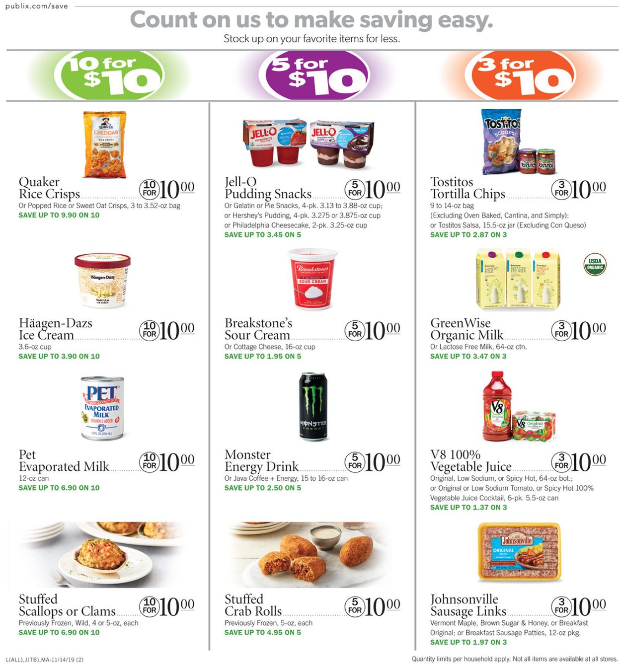 Publix Ad from 11/14/2019