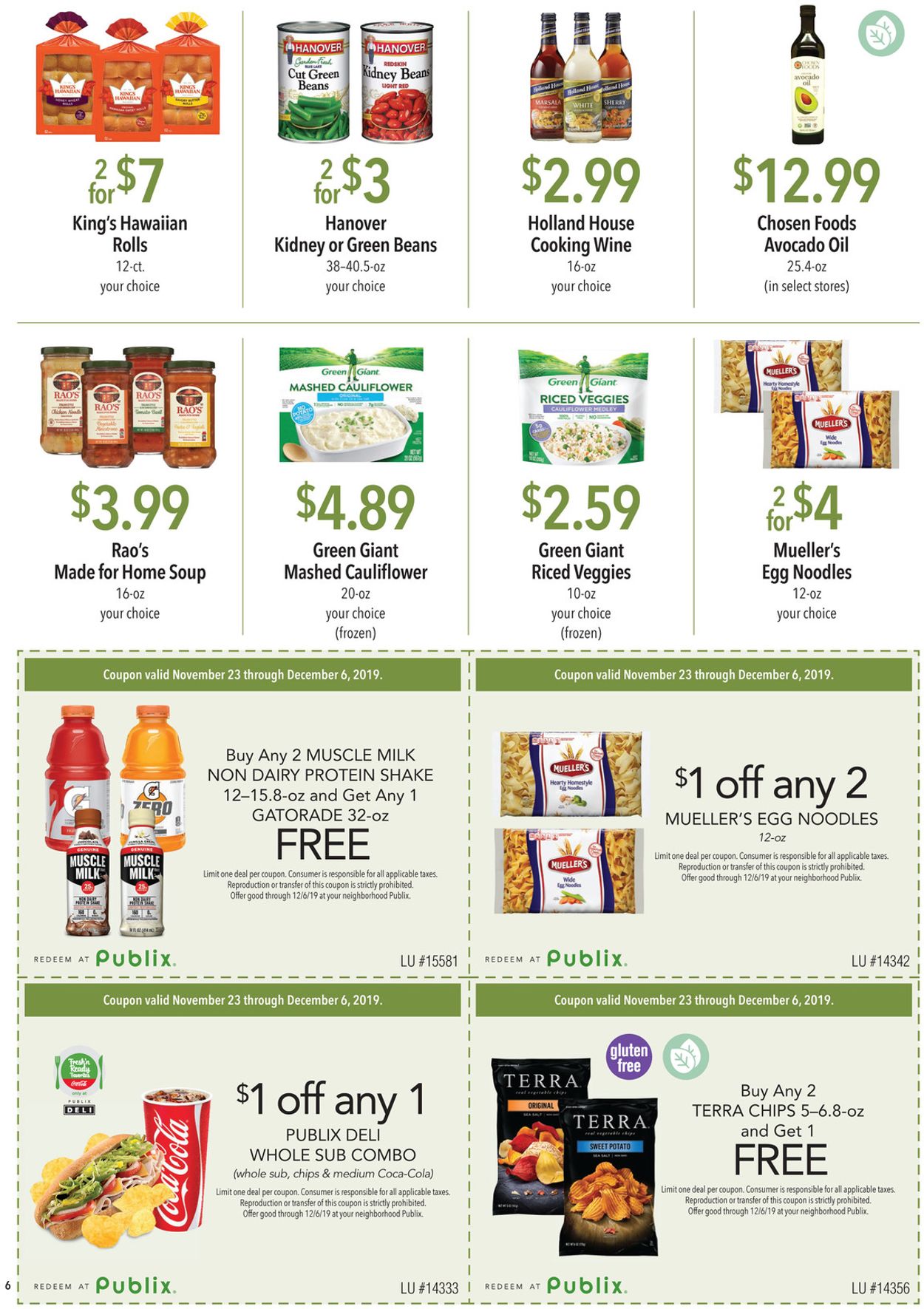 Publix Ad from 11/23/2019