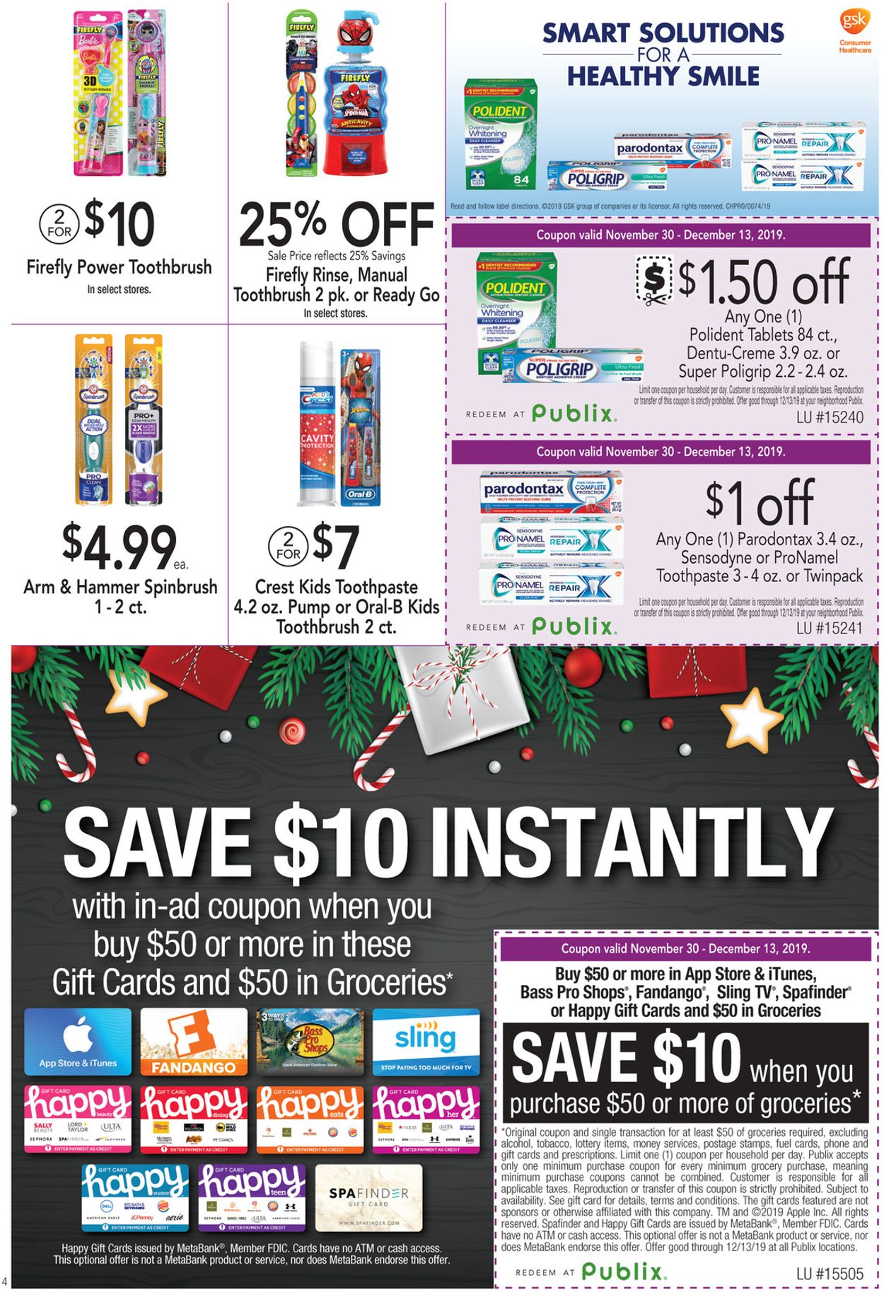 Publix Ad from 11/30/2019