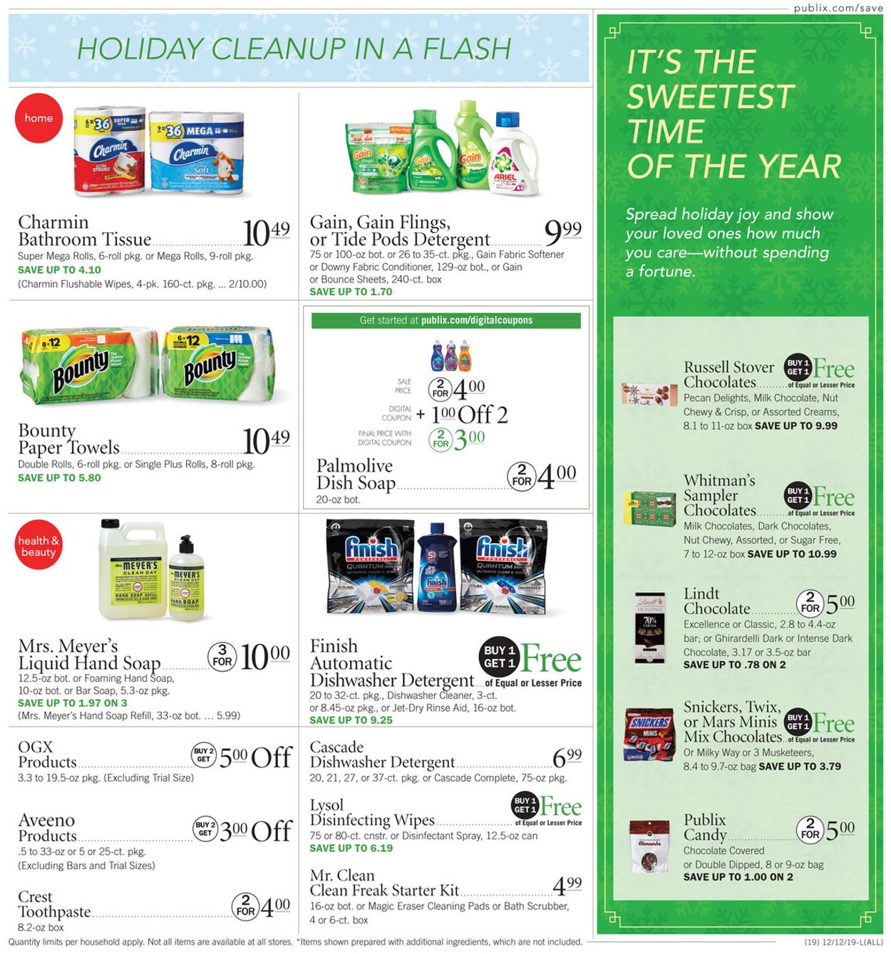 Publix Ad from 12/12/2019
