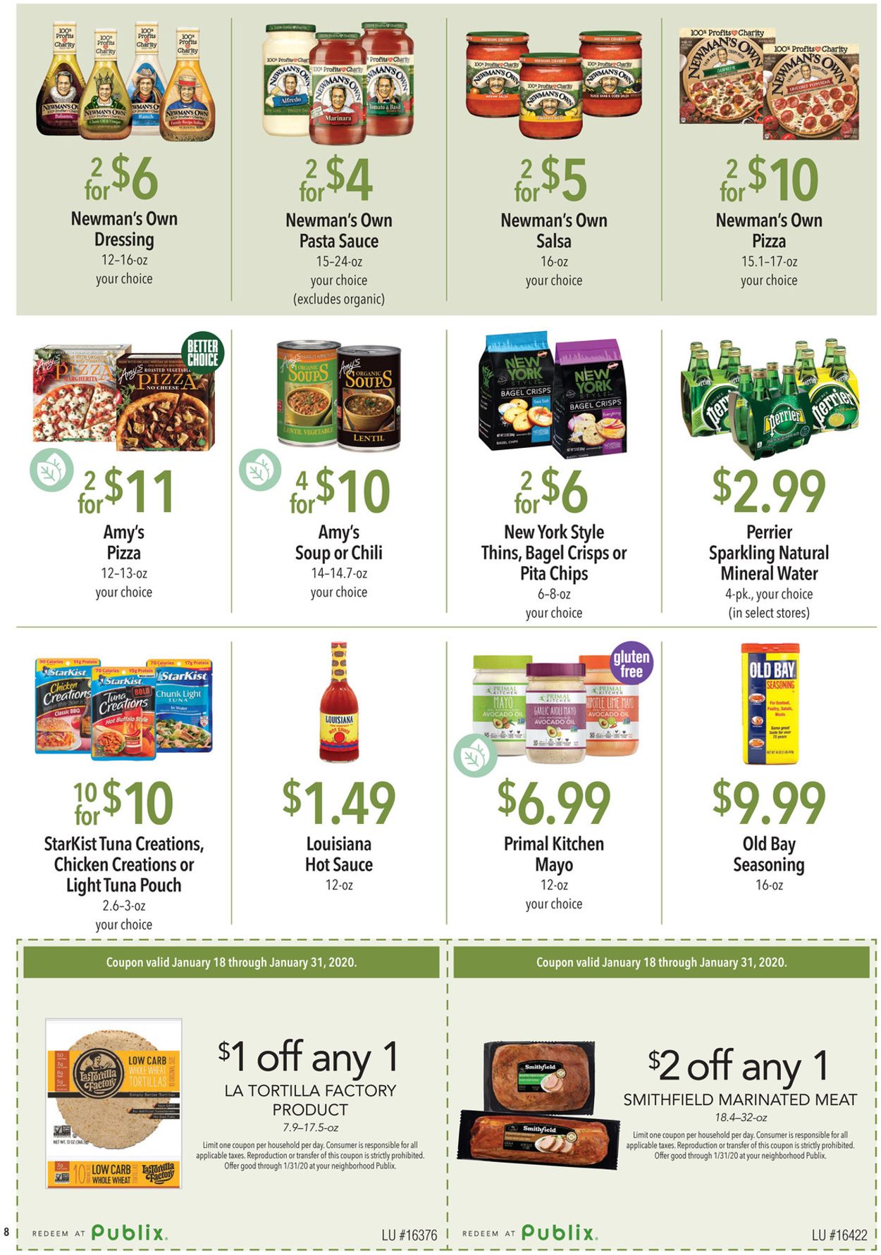 Publix Ad from 01/18/2020