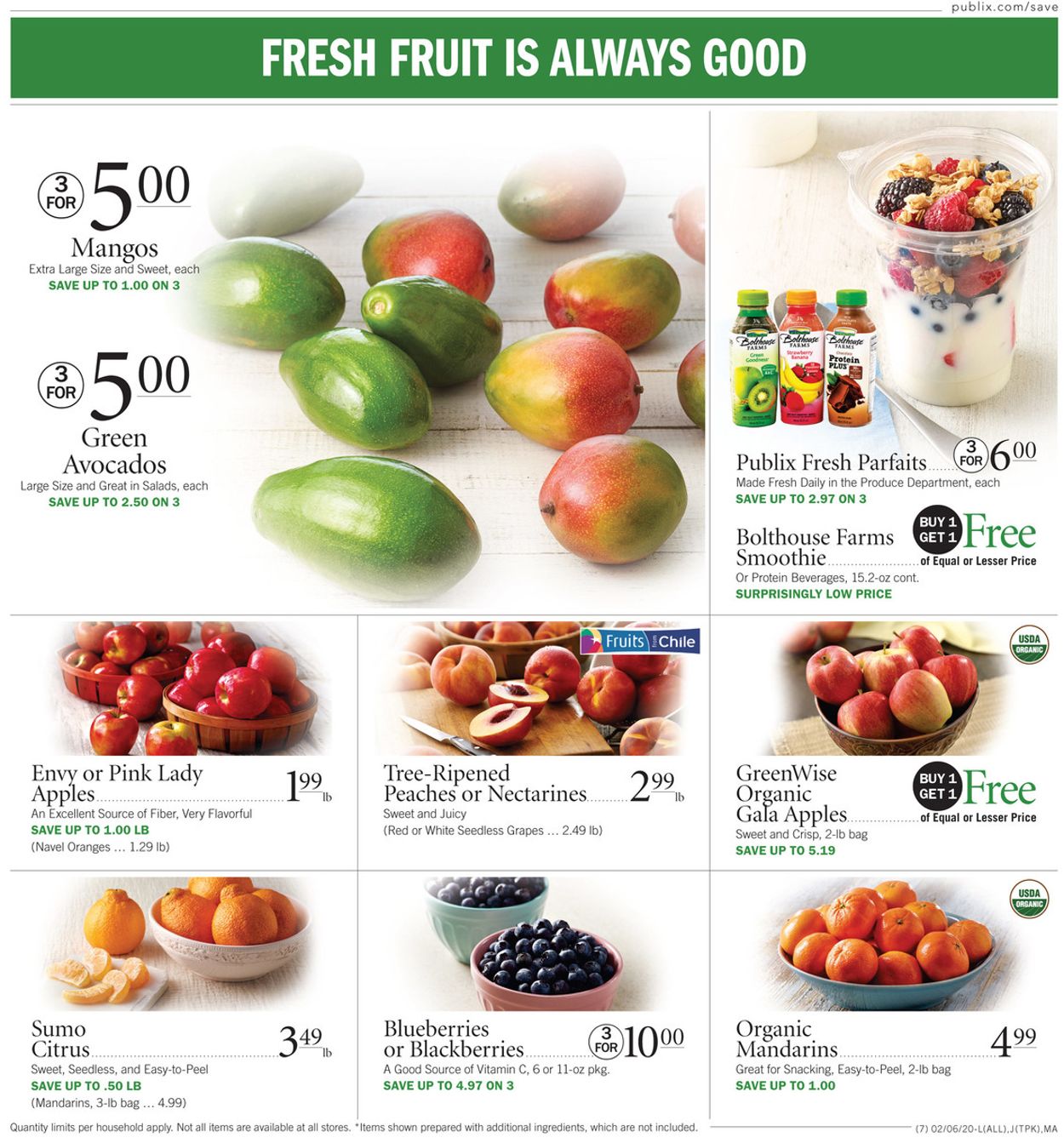 Publix Ad from 02/06/2020