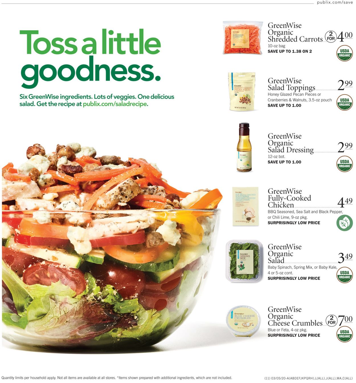 Publix Ad from 03/05/2020