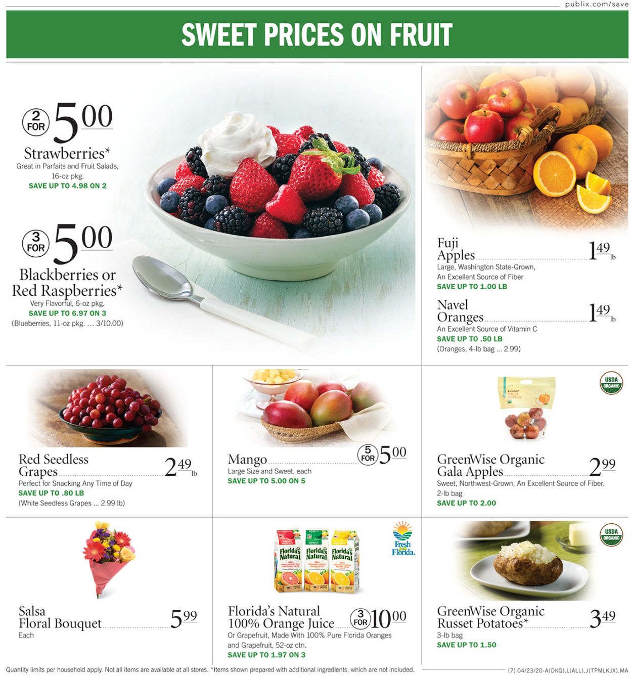 Publix Ad from 04/23/2020