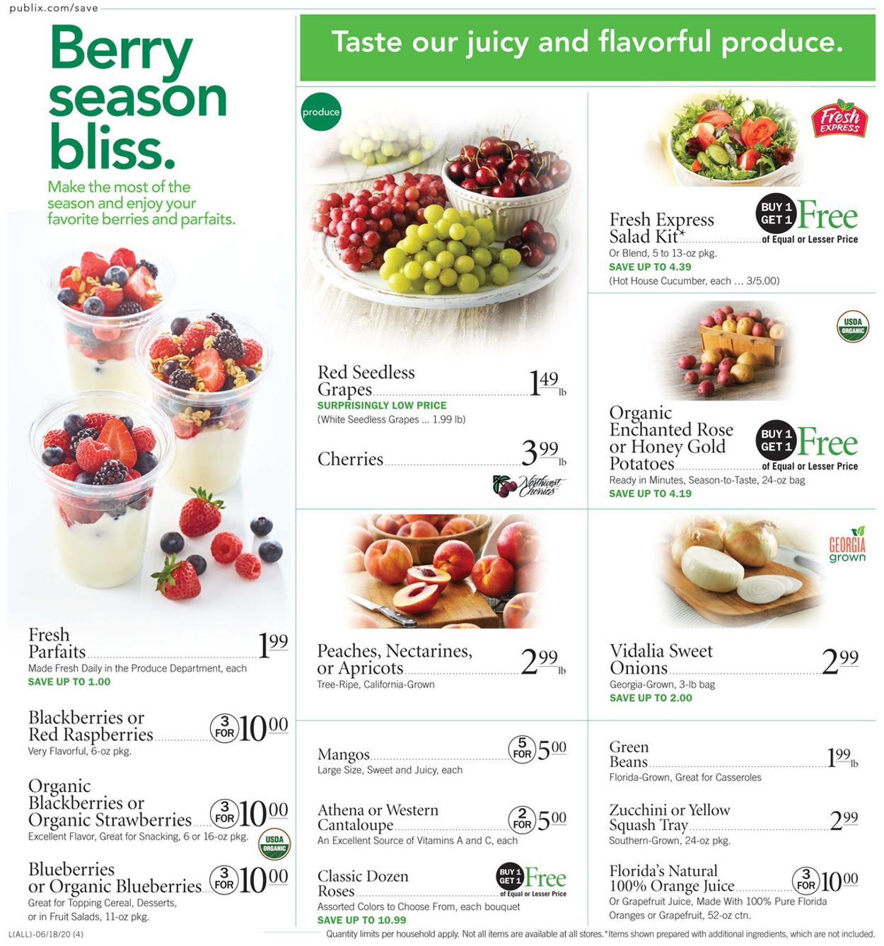 Publix Ad from 06/18/2020
