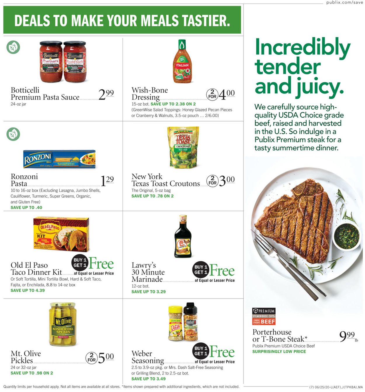 Publix Ad from 06/25/2020