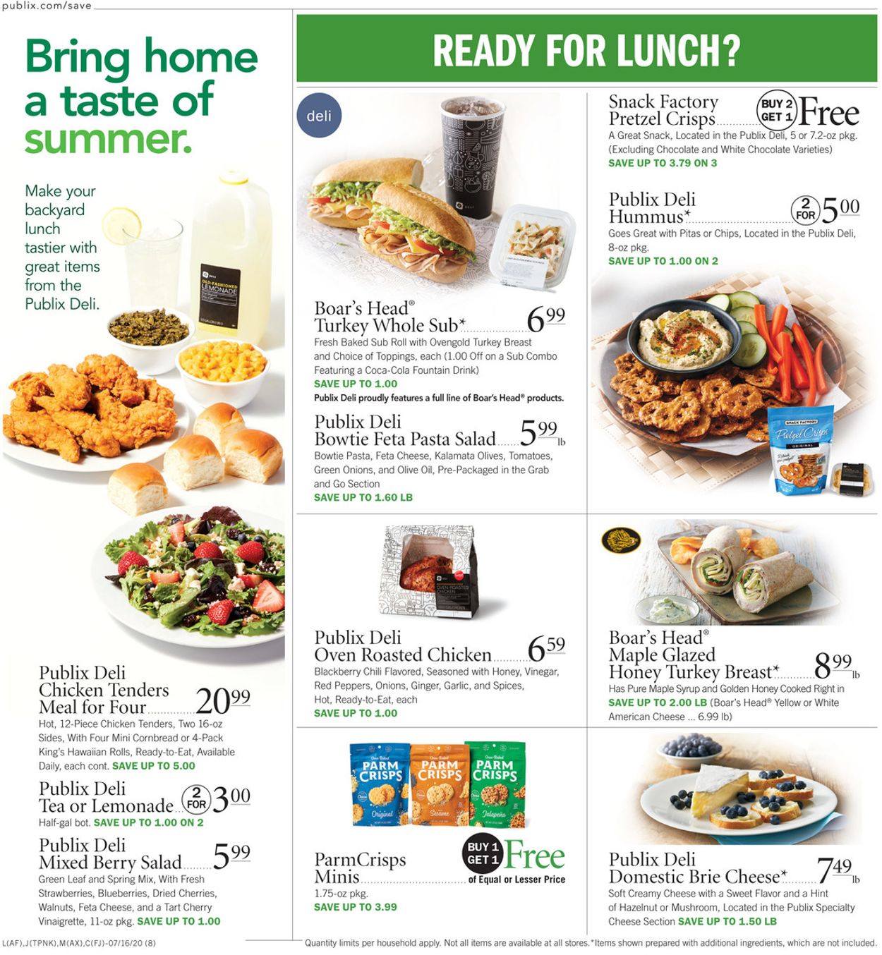 Publix Ad from 07/16/2020
