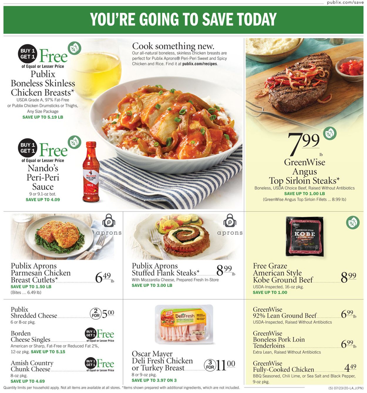 Publix Ad from 07/23/2020