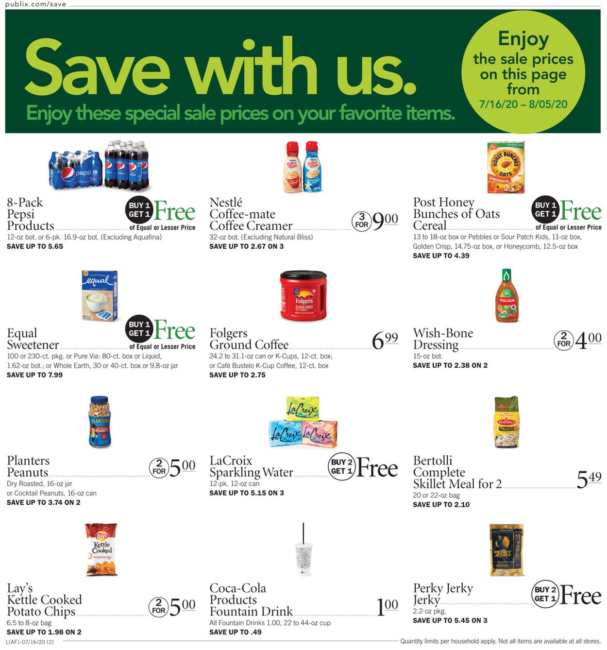 Publix Ad from 07/30/2020