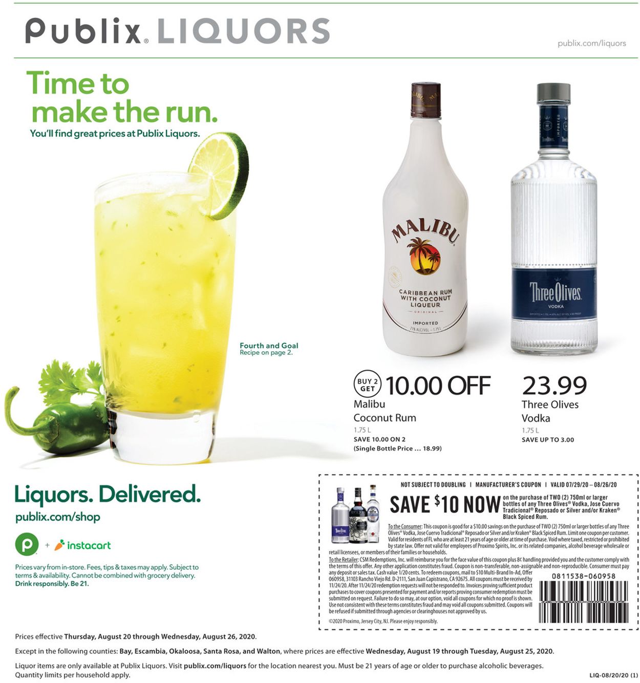 Publix Ad from 08/20/2020