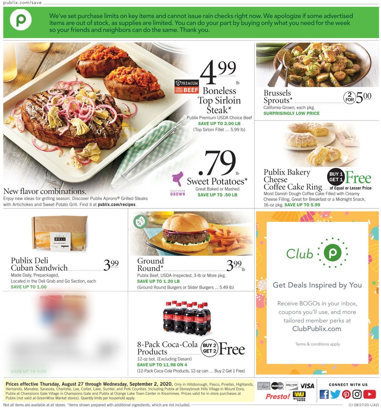 Publix Ad from 08/27/2020