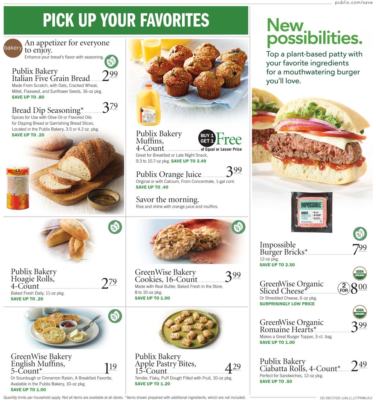 Publix Ad from 09/17/2020