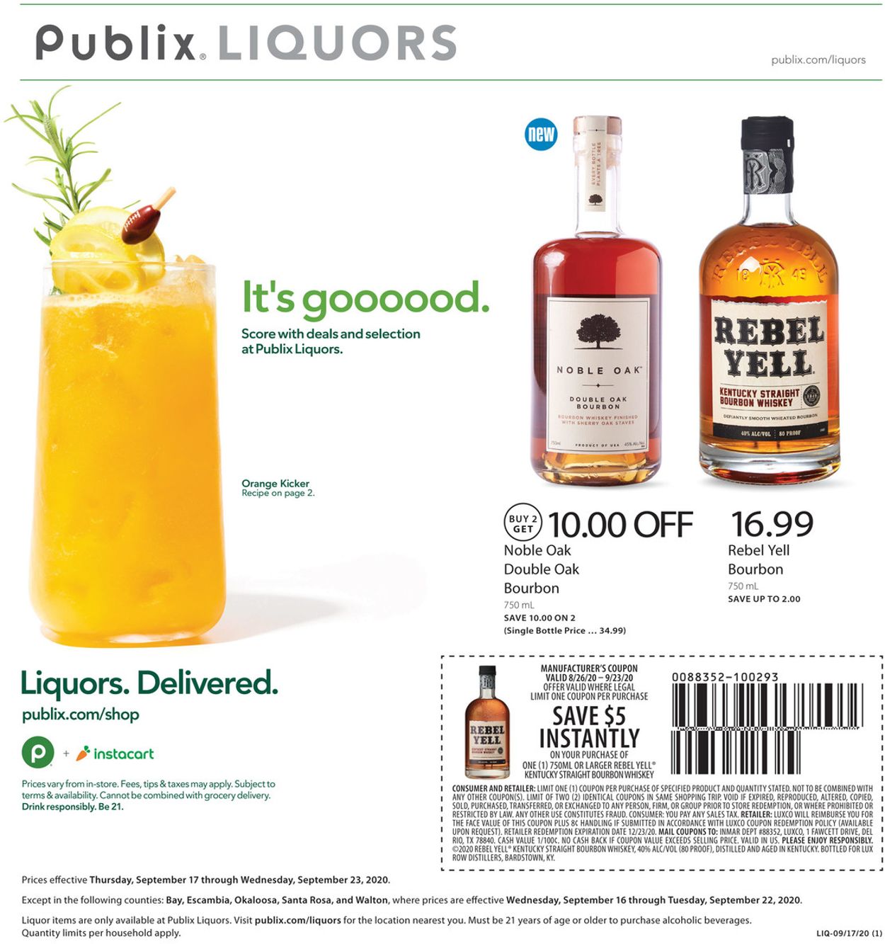 Publix Ad from 09/16/2020