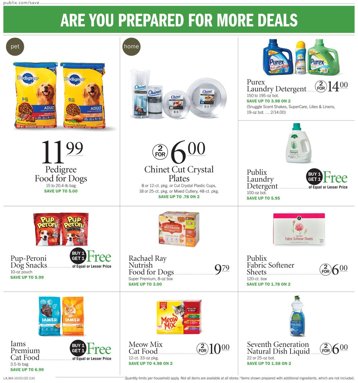 Publix Ad from 10/01/2020
