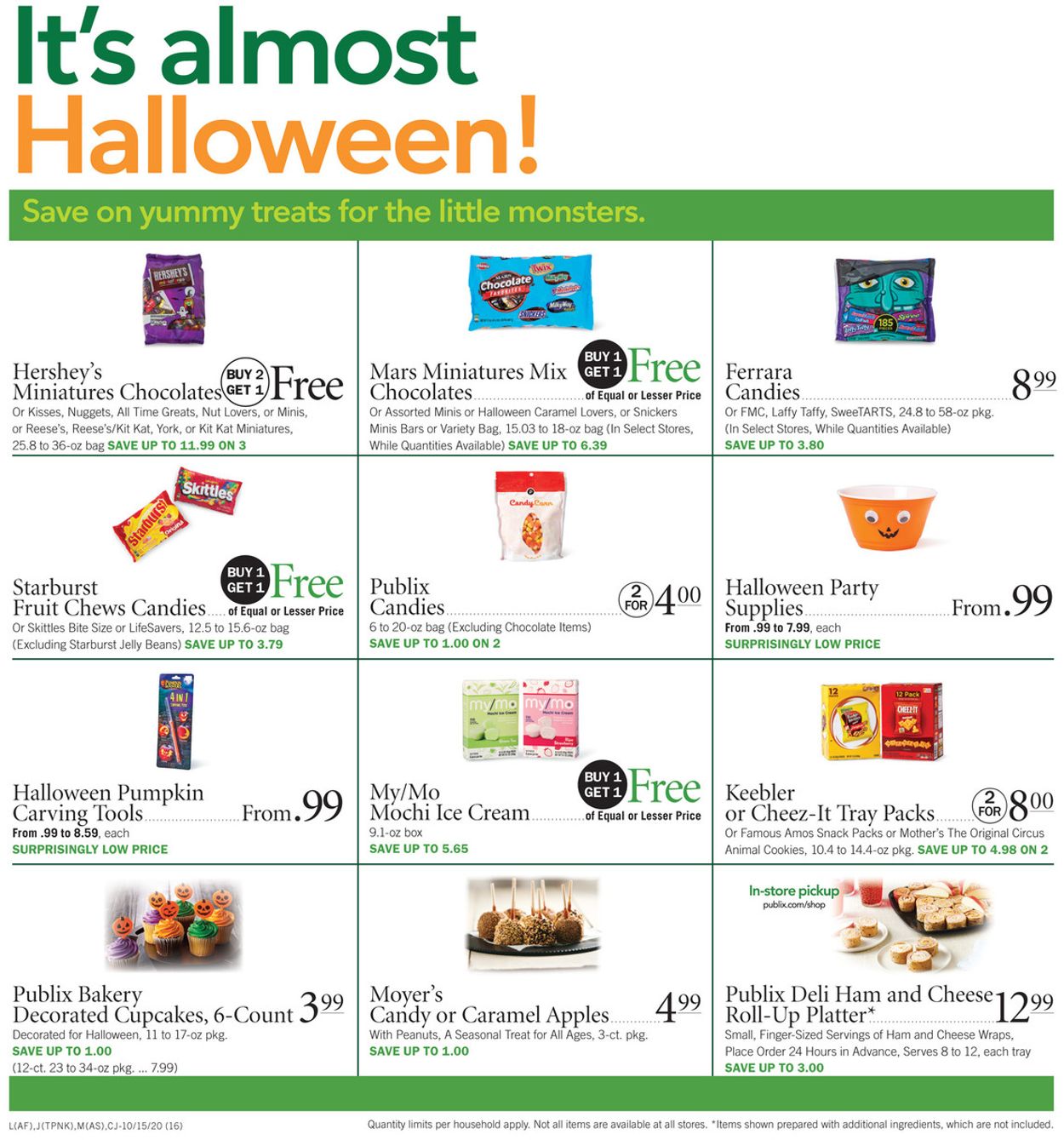Publix Ad from 10/15/2020