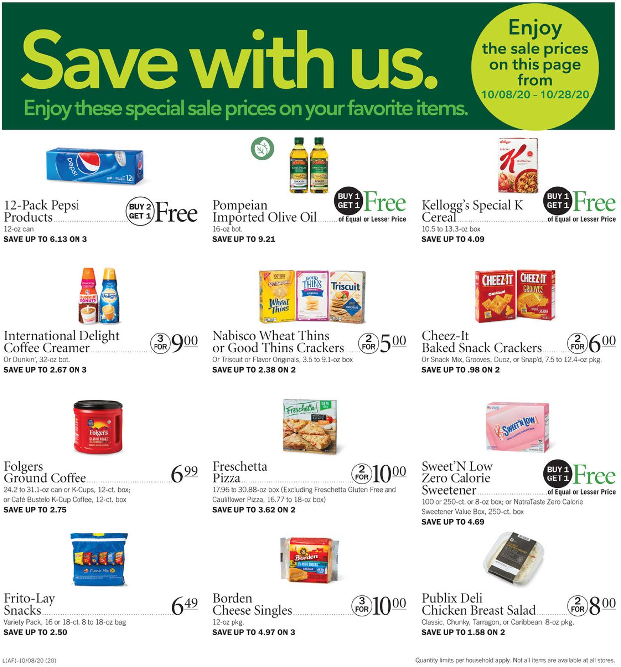 Publix Ad from 10/15/2020