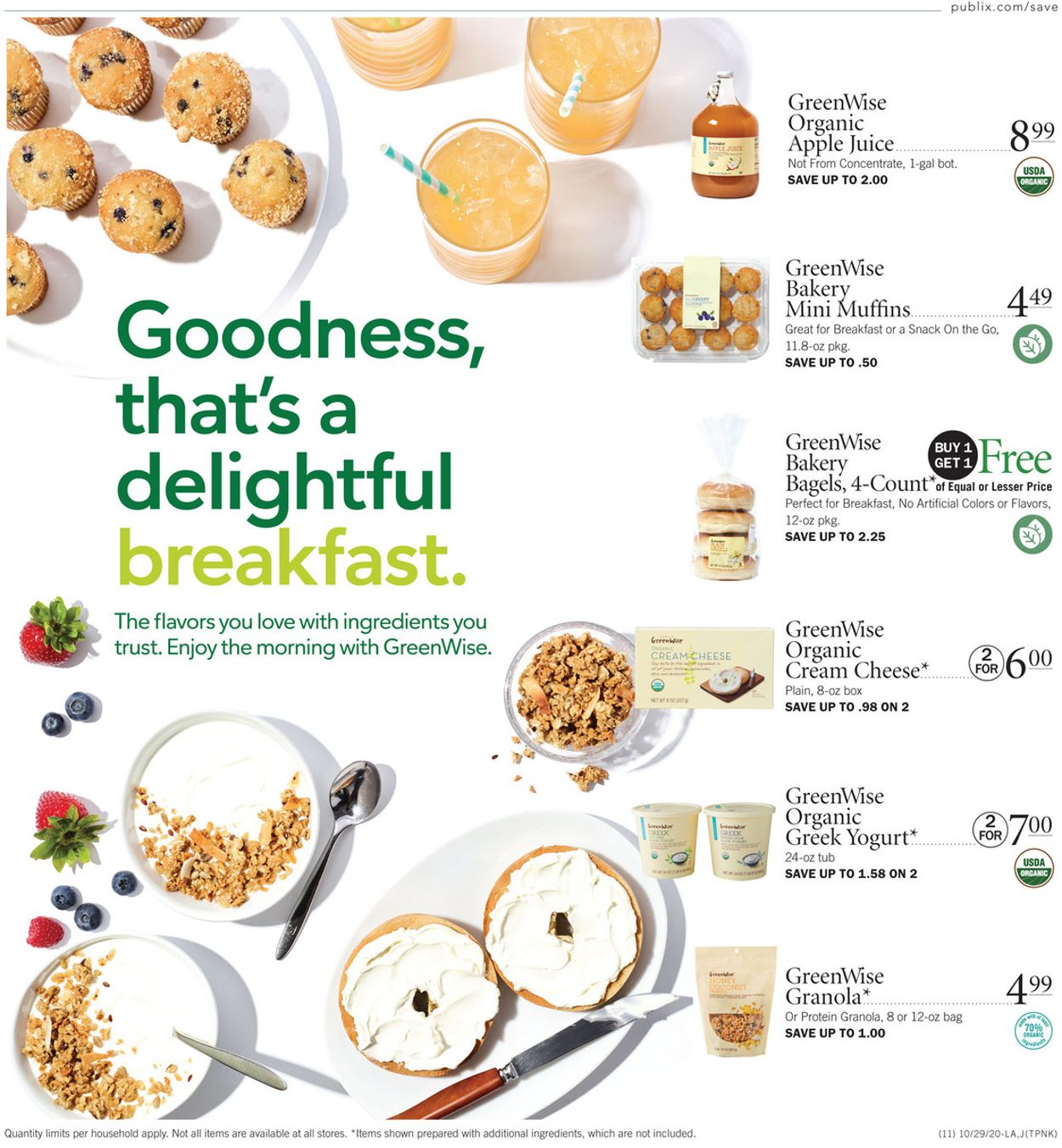 Publix Ad from 10/28/2020