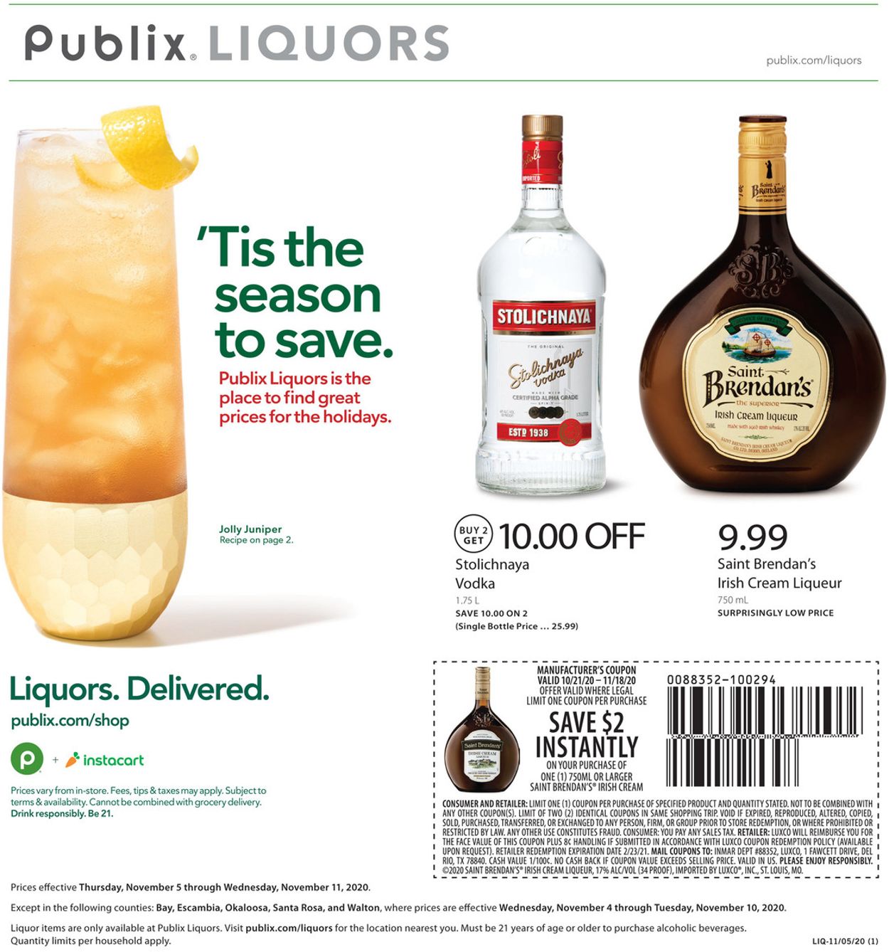 Publix Ad from 11/05/2020