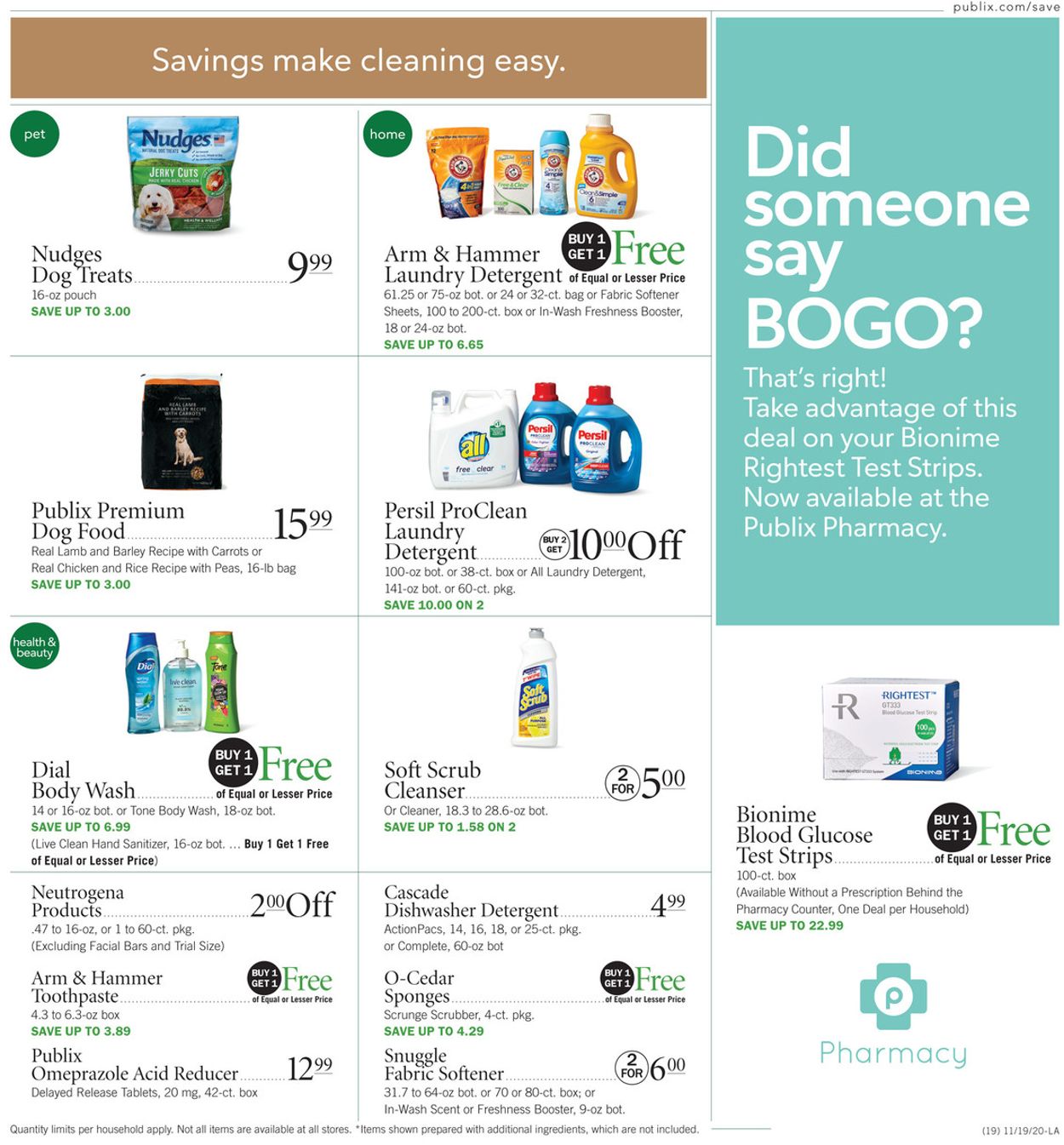 Publix Ad from 11/19/2020