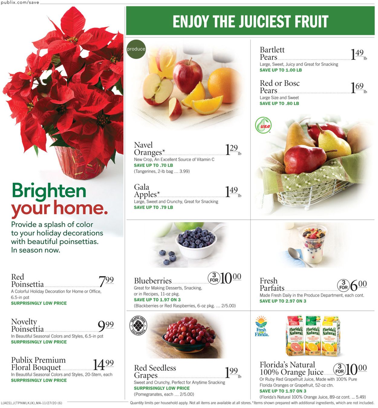 Publix Ad from 11/27/2020