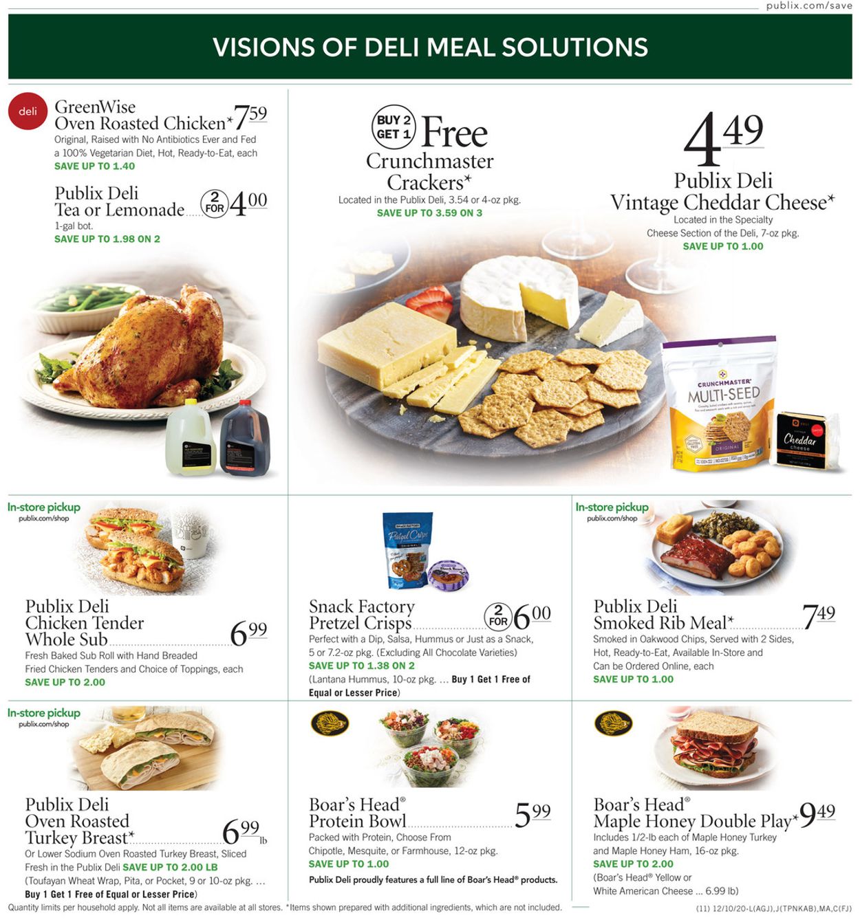 Publix Ad from 12/10/2020