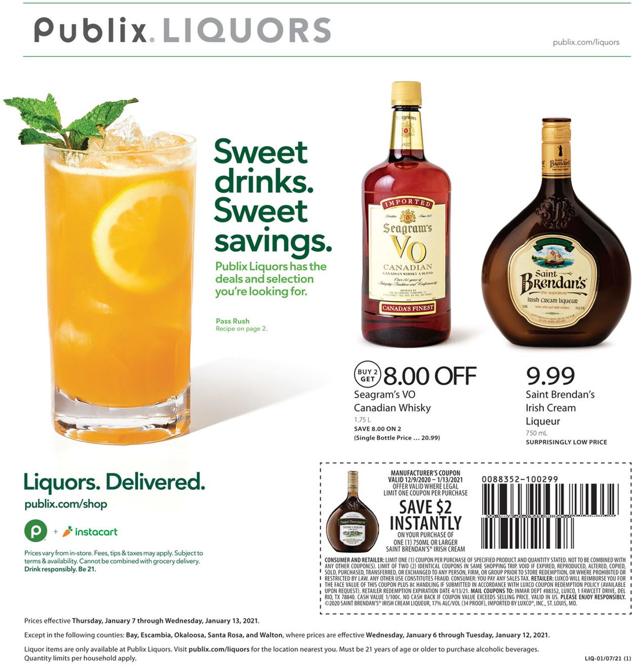 Publix Ad from 01/07/2021