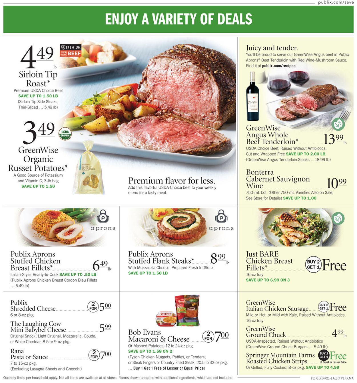 Publix Ad from 01/14/2021