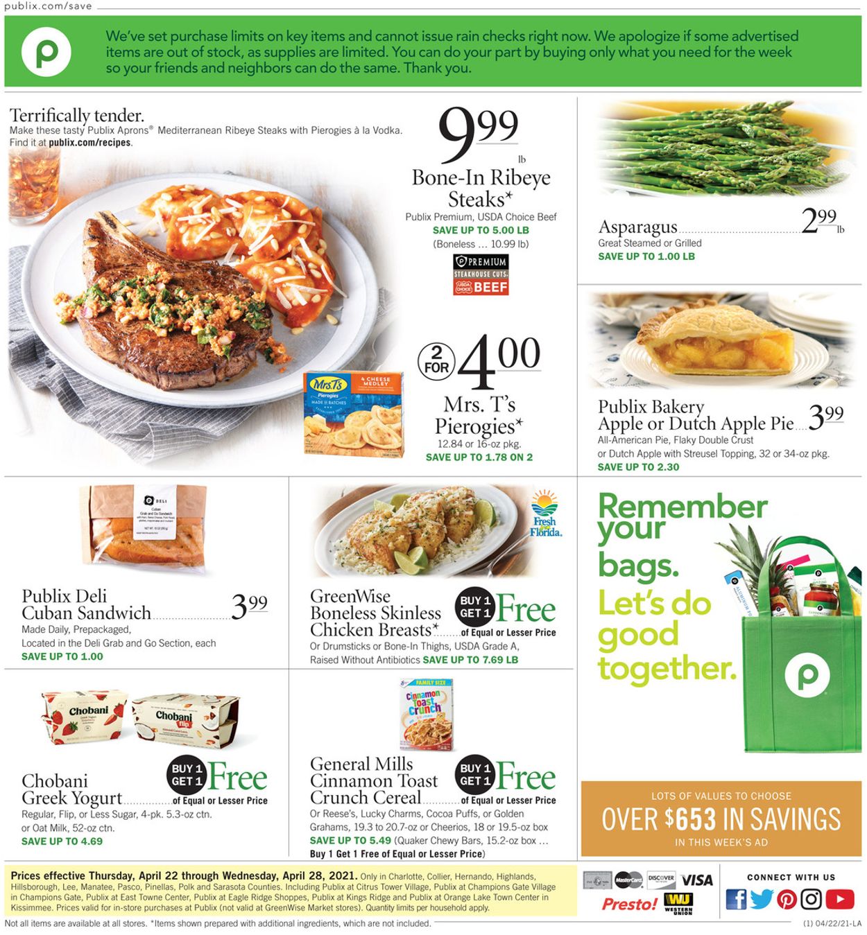 Publix Ad from 04/22/2021