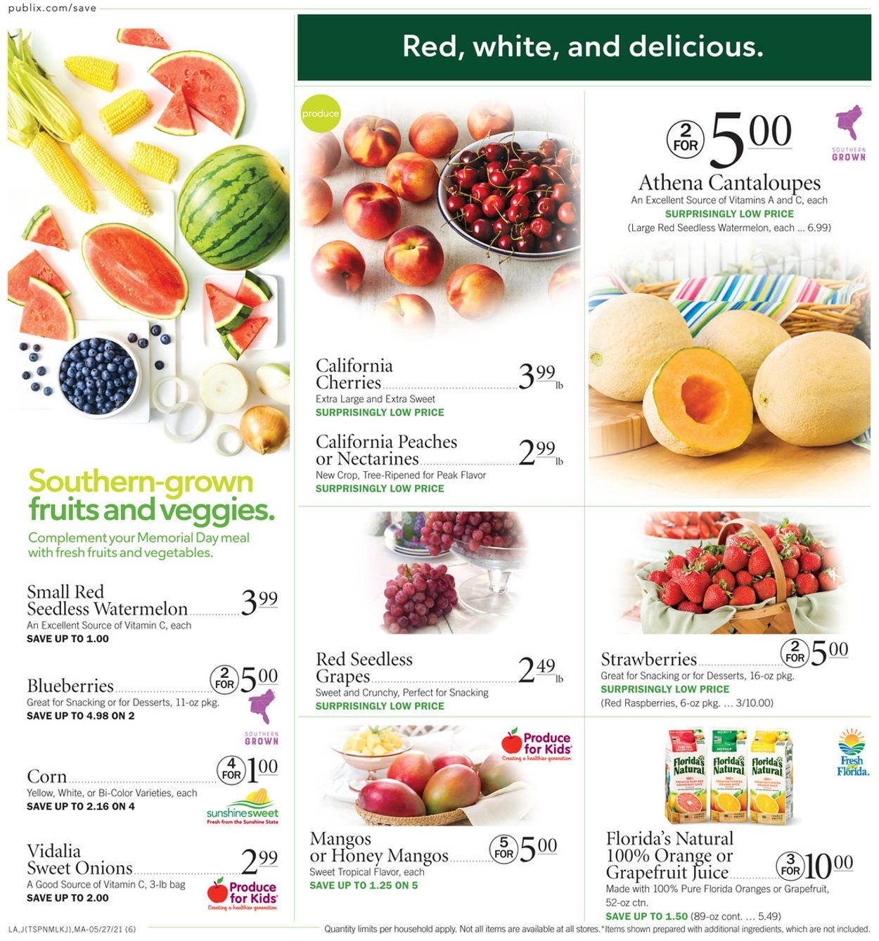 Publix Ad from 05/27/2021