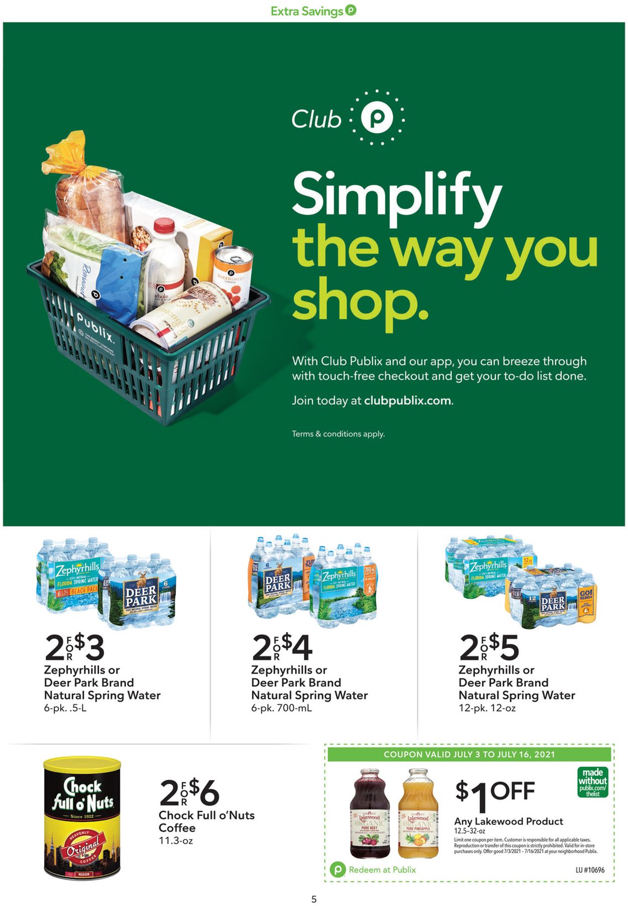 Publix Ad from 07/03/2021