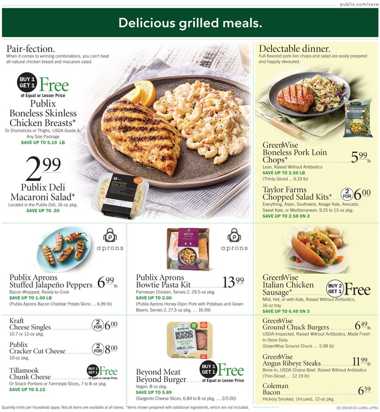Publix Ad from 09/02/2021