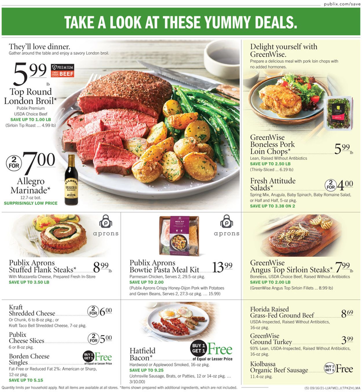 Publix Ad from 09/16/2021