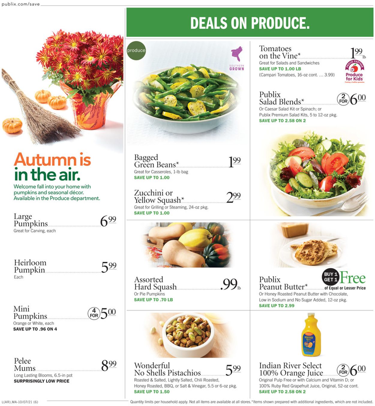 Publix Ad from 10/07/2021