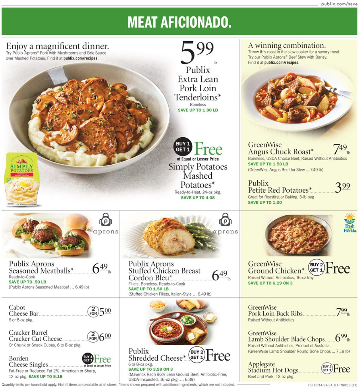 Publix Ad from 10/14/2021