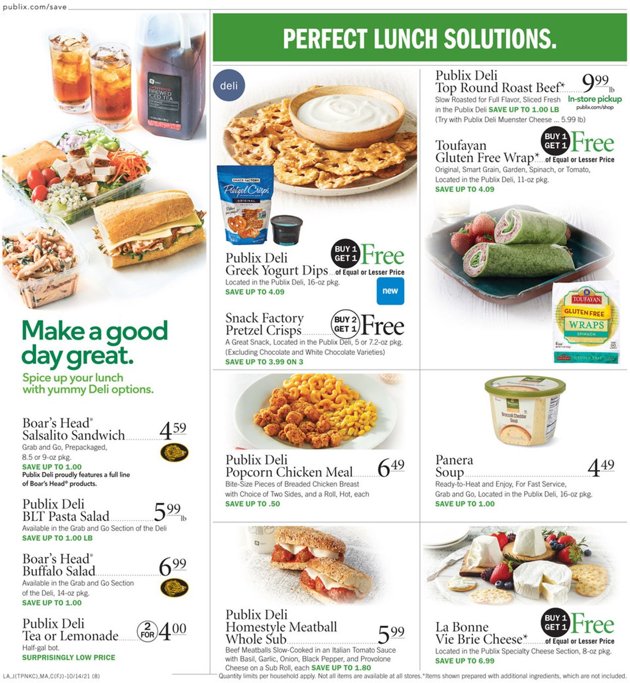 Publix Ad from 10/14/2021
