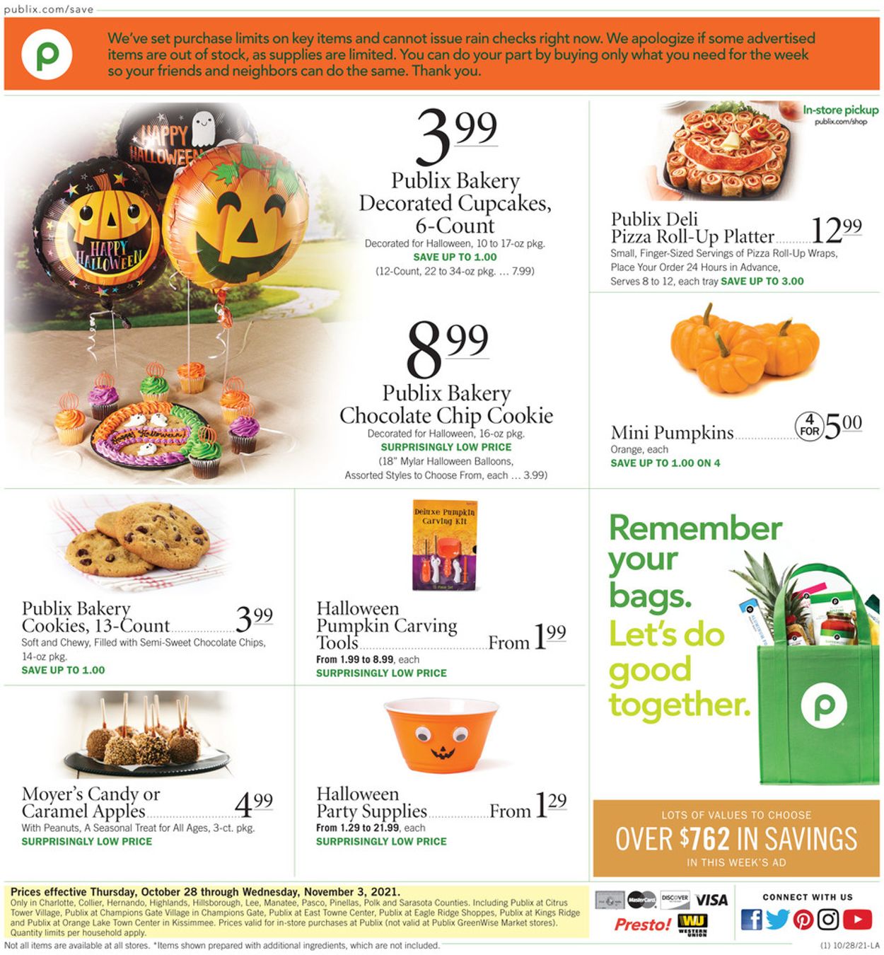 Publix Ad from 10/28/2021