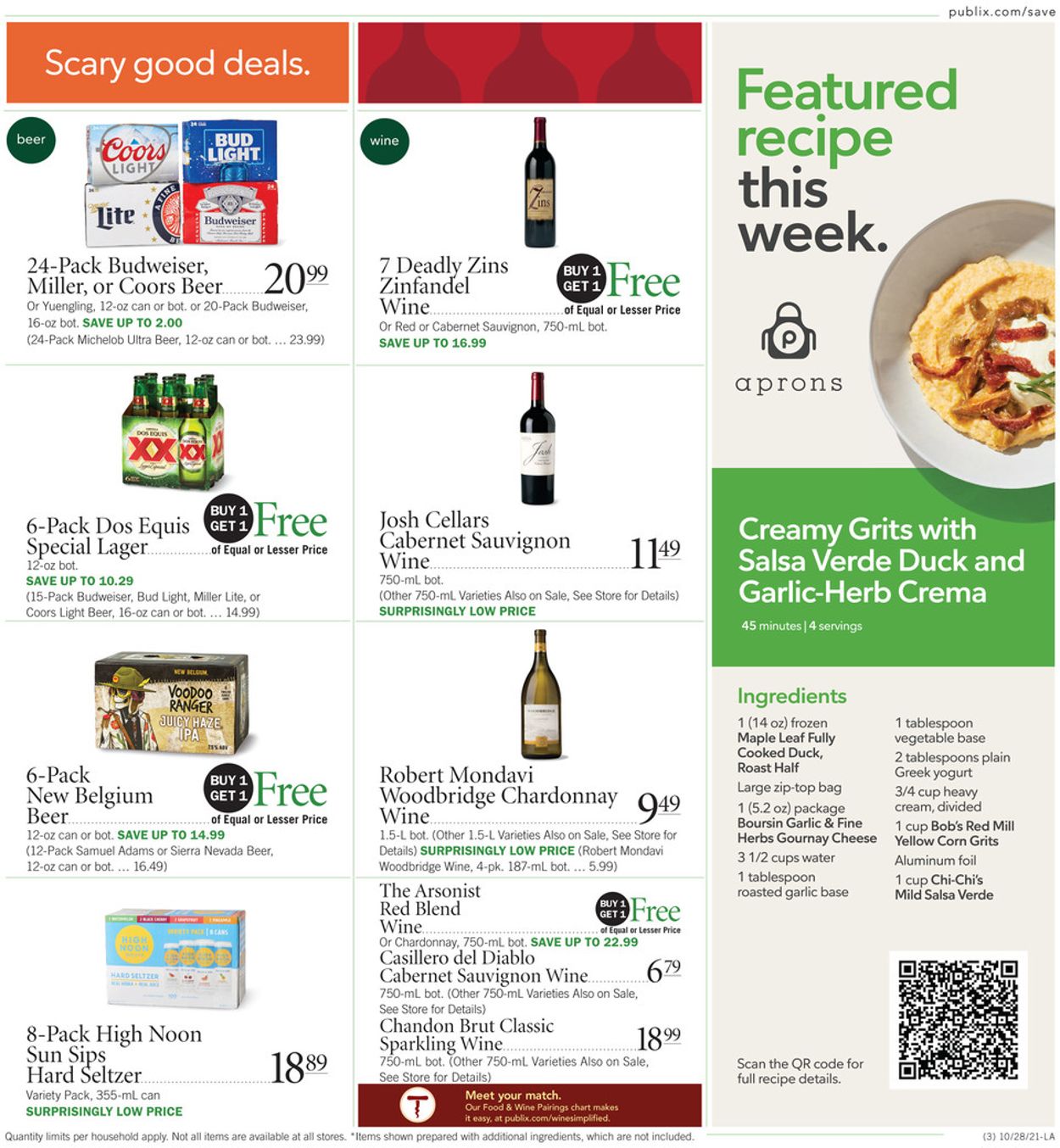 Publix Ad from 10/28/2021