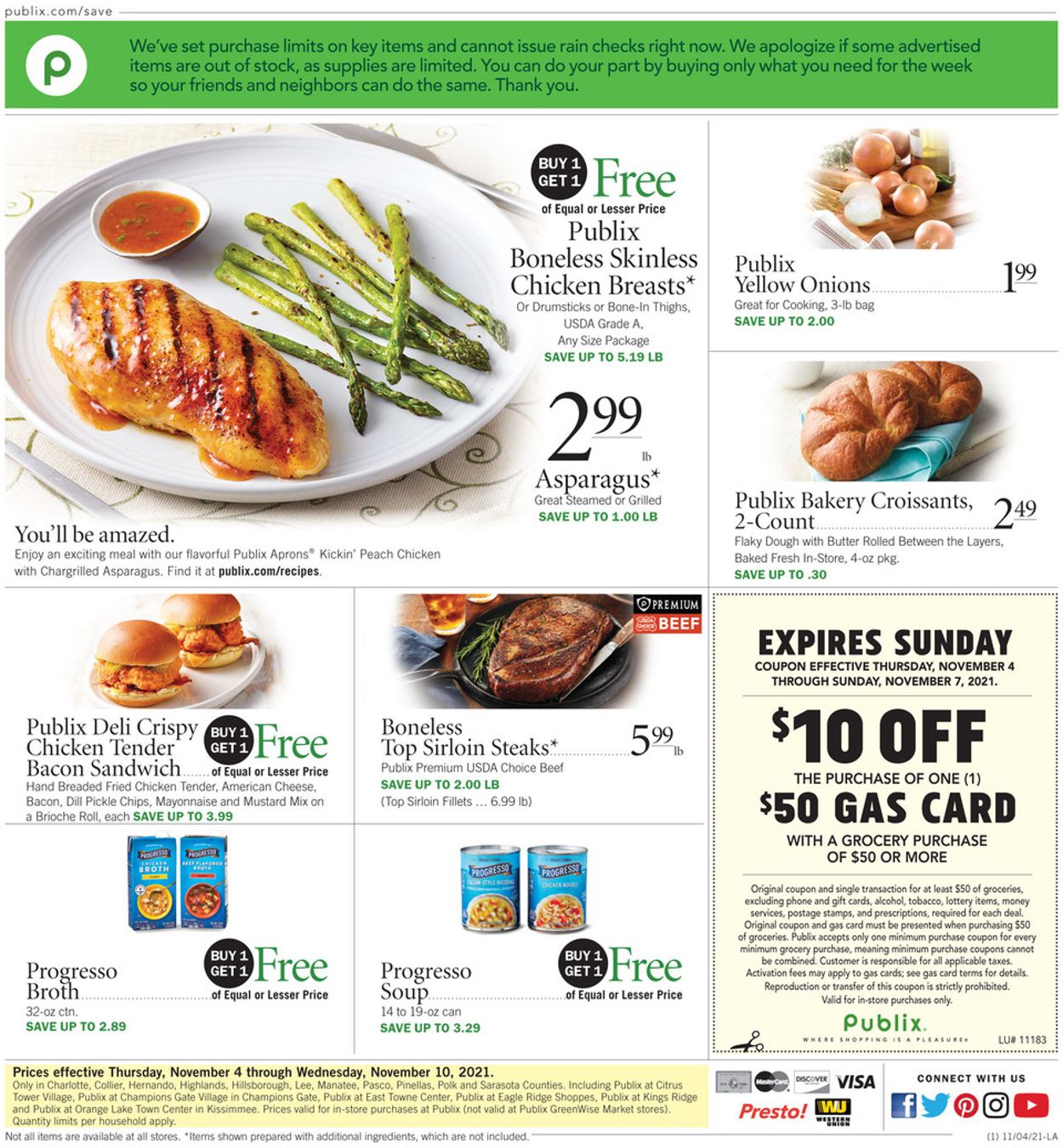 Publix Ad from 11/04/2021