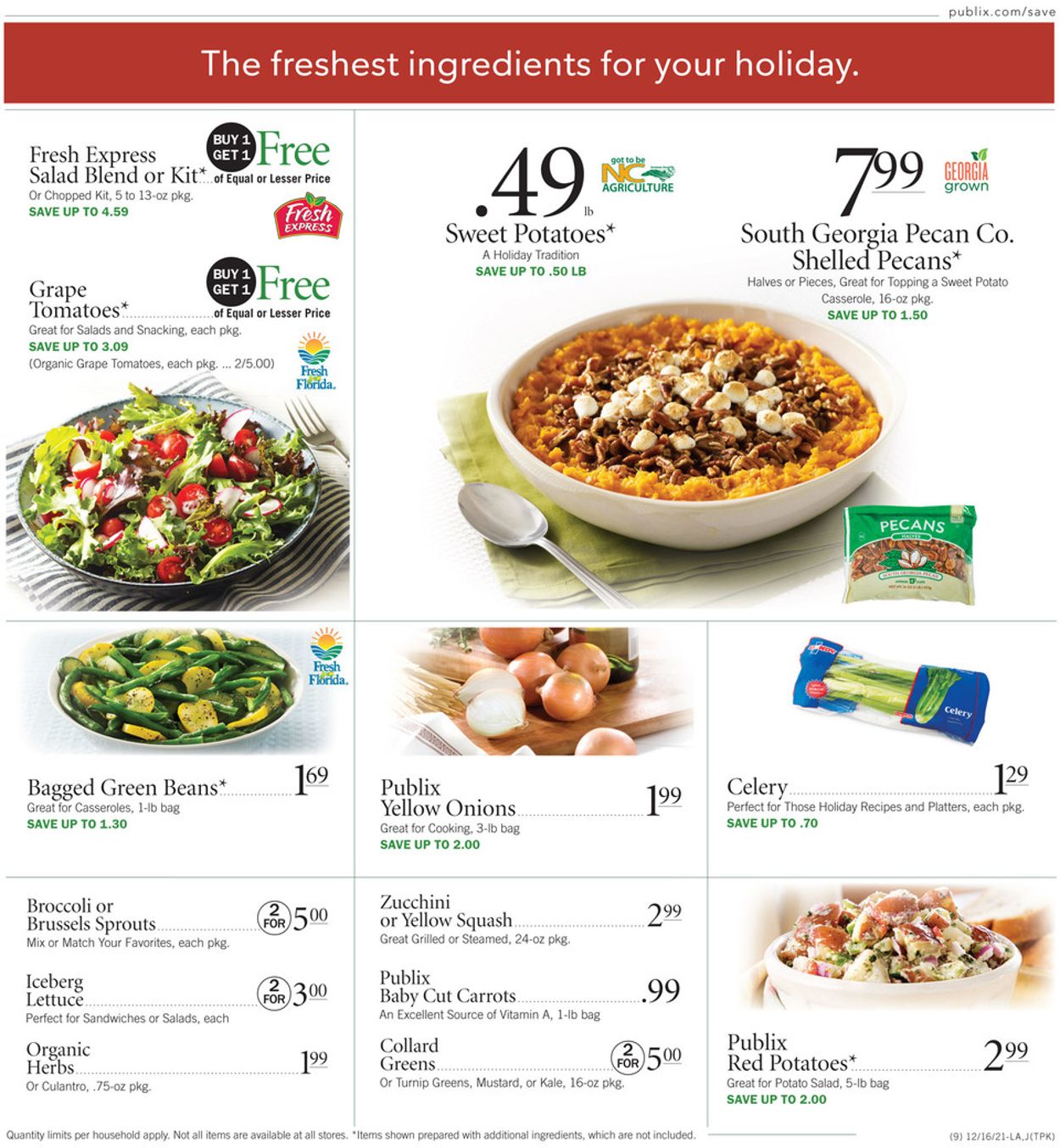 Publix Ad from 12/16/2021
