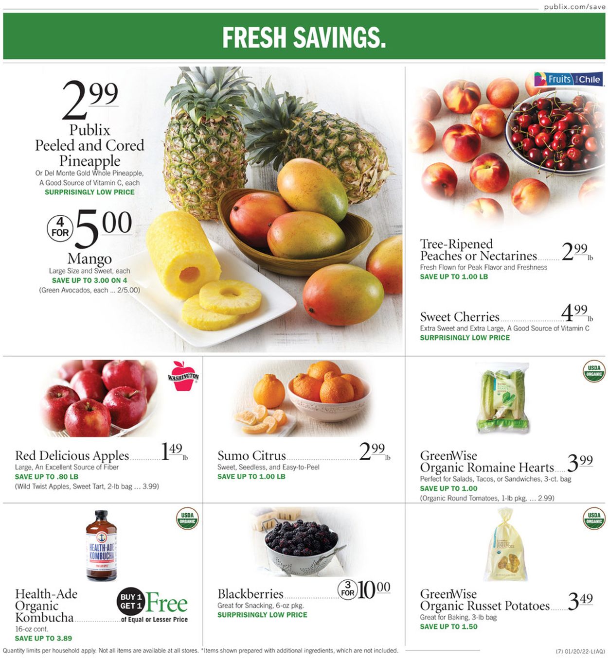 Publix Ad from 01/20/2022