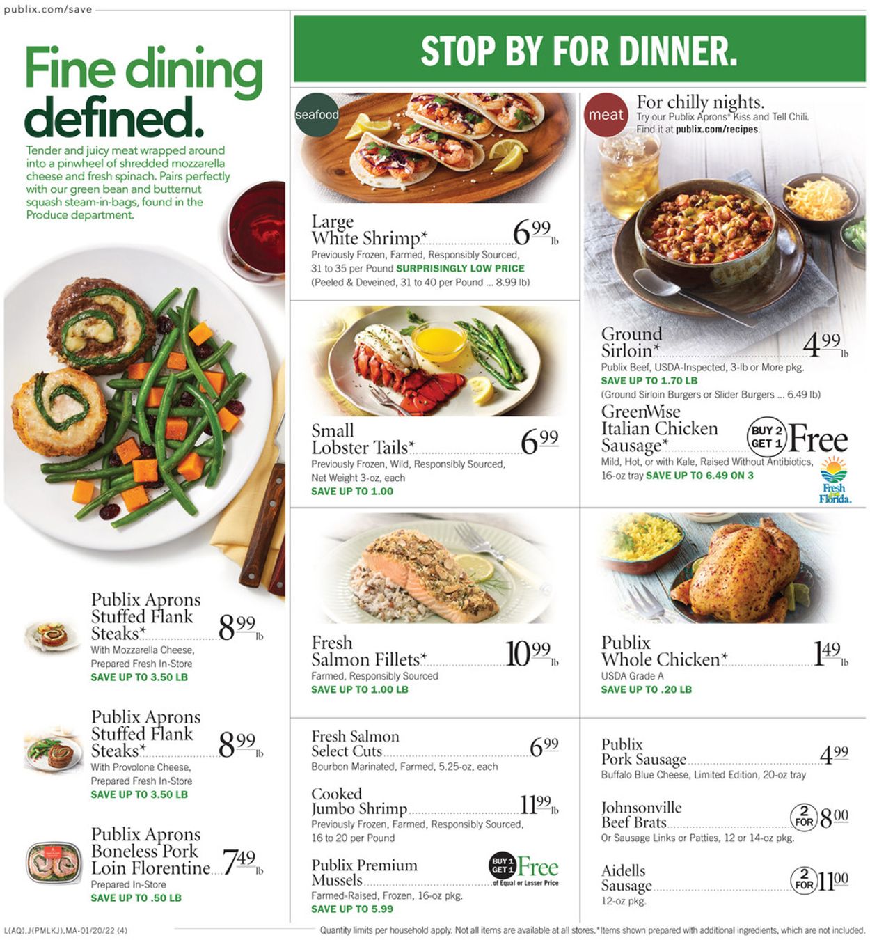 Publix Ad from 01/20/2022