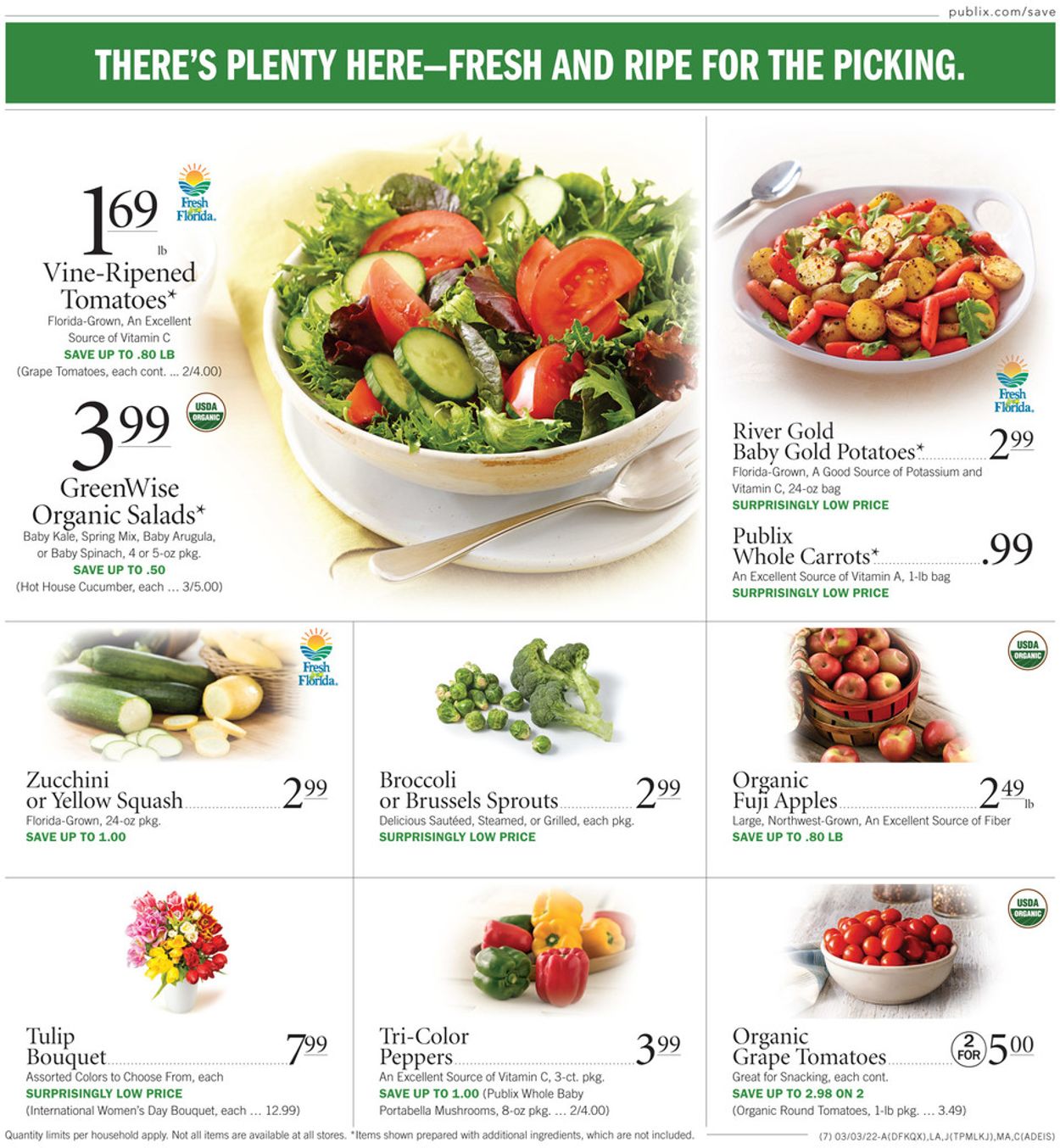 Publix Ad from 03/03/2022