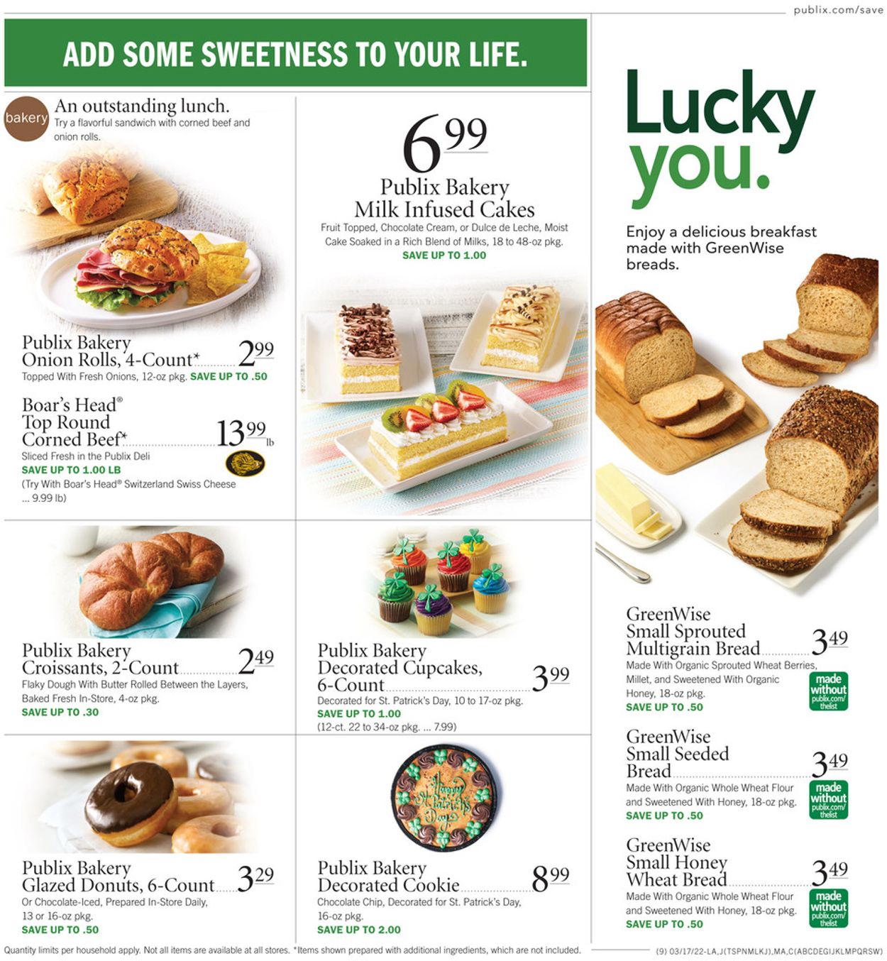 Publix Ad from 03/17/2022