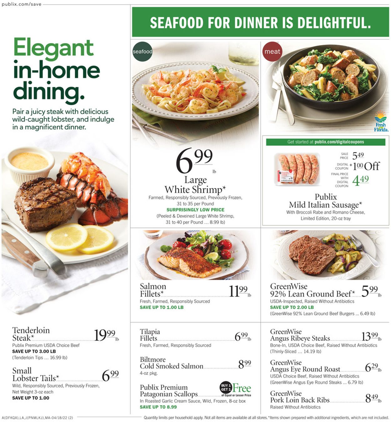 Publix Ad from 04/18/2022