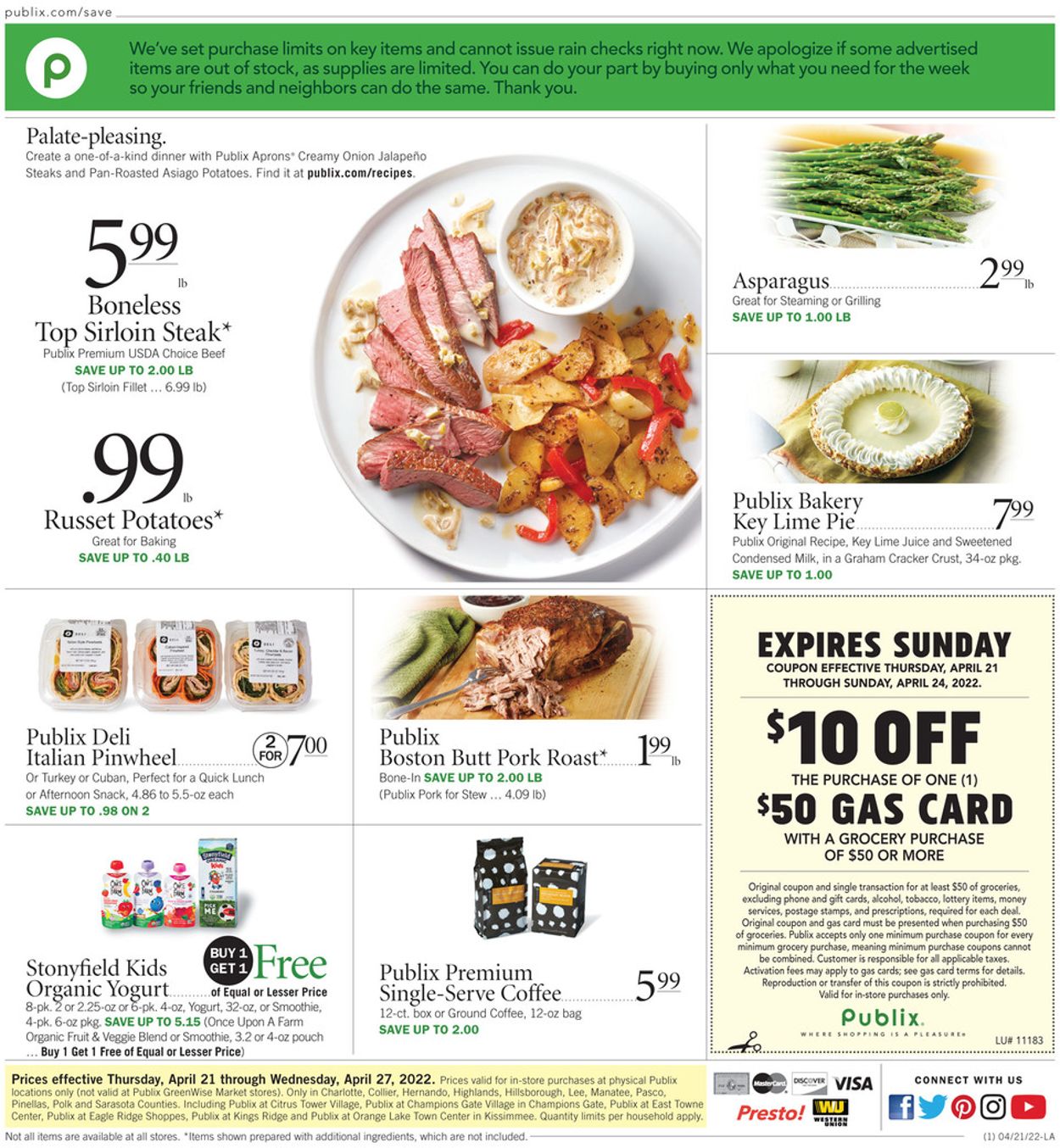 Publix Ad from 04/21/2022