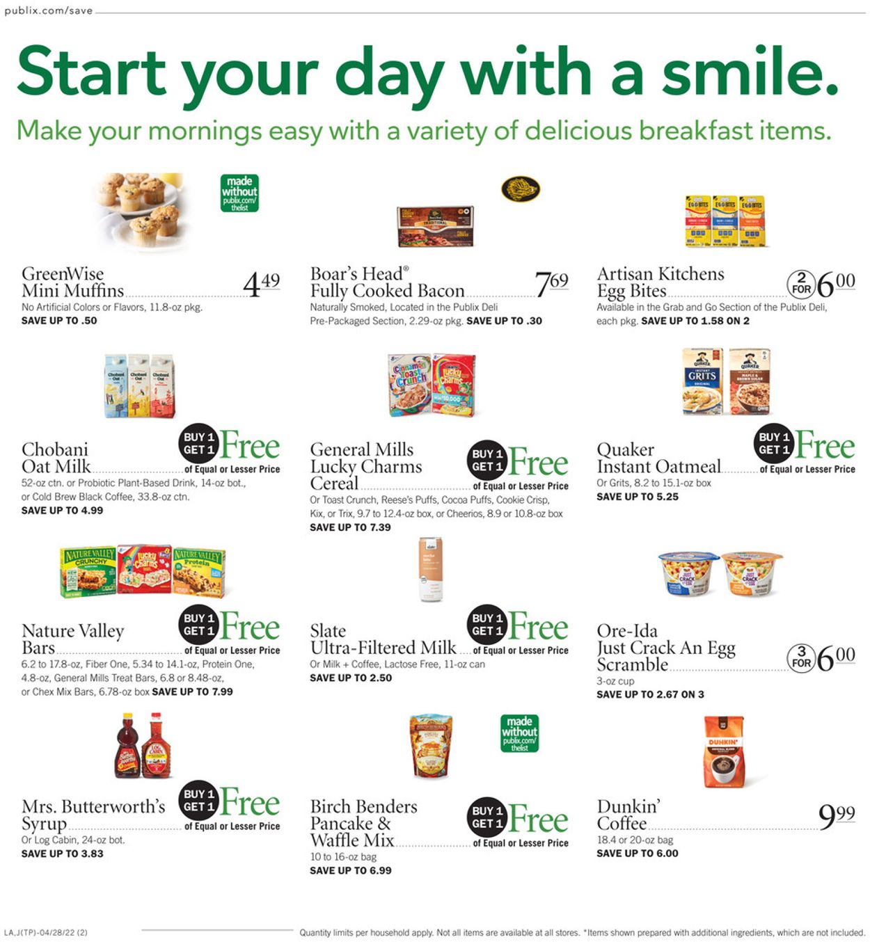 Publix Ad from 04/28/2022