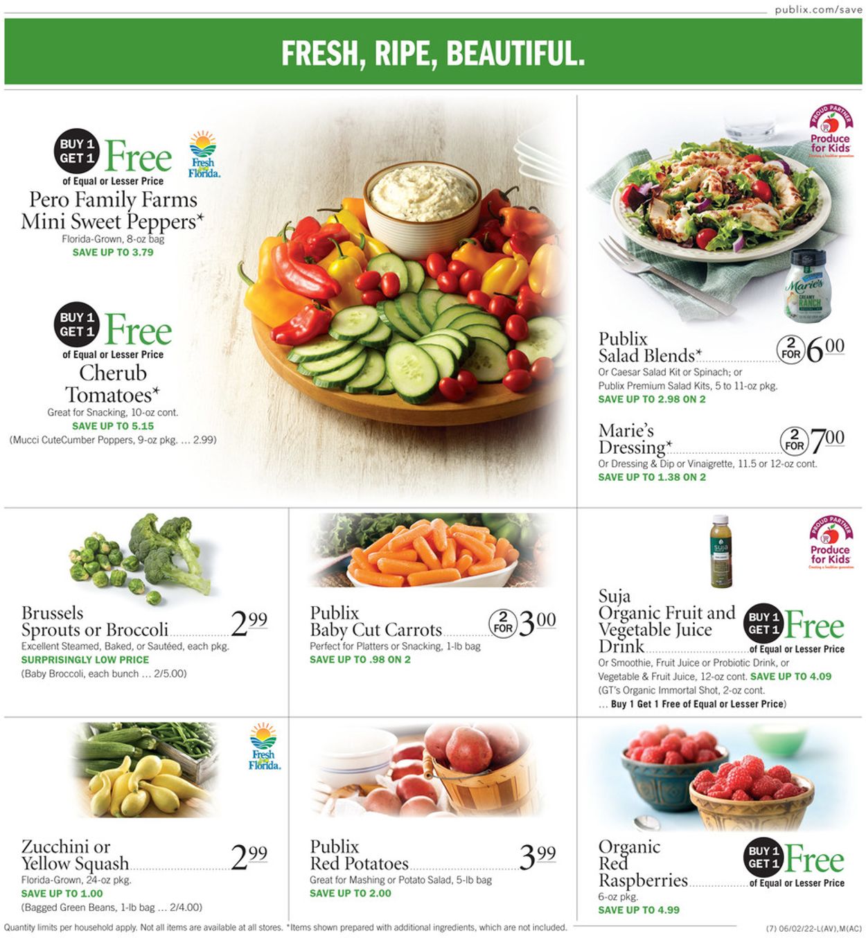 Publix Ad from 06/02/2022